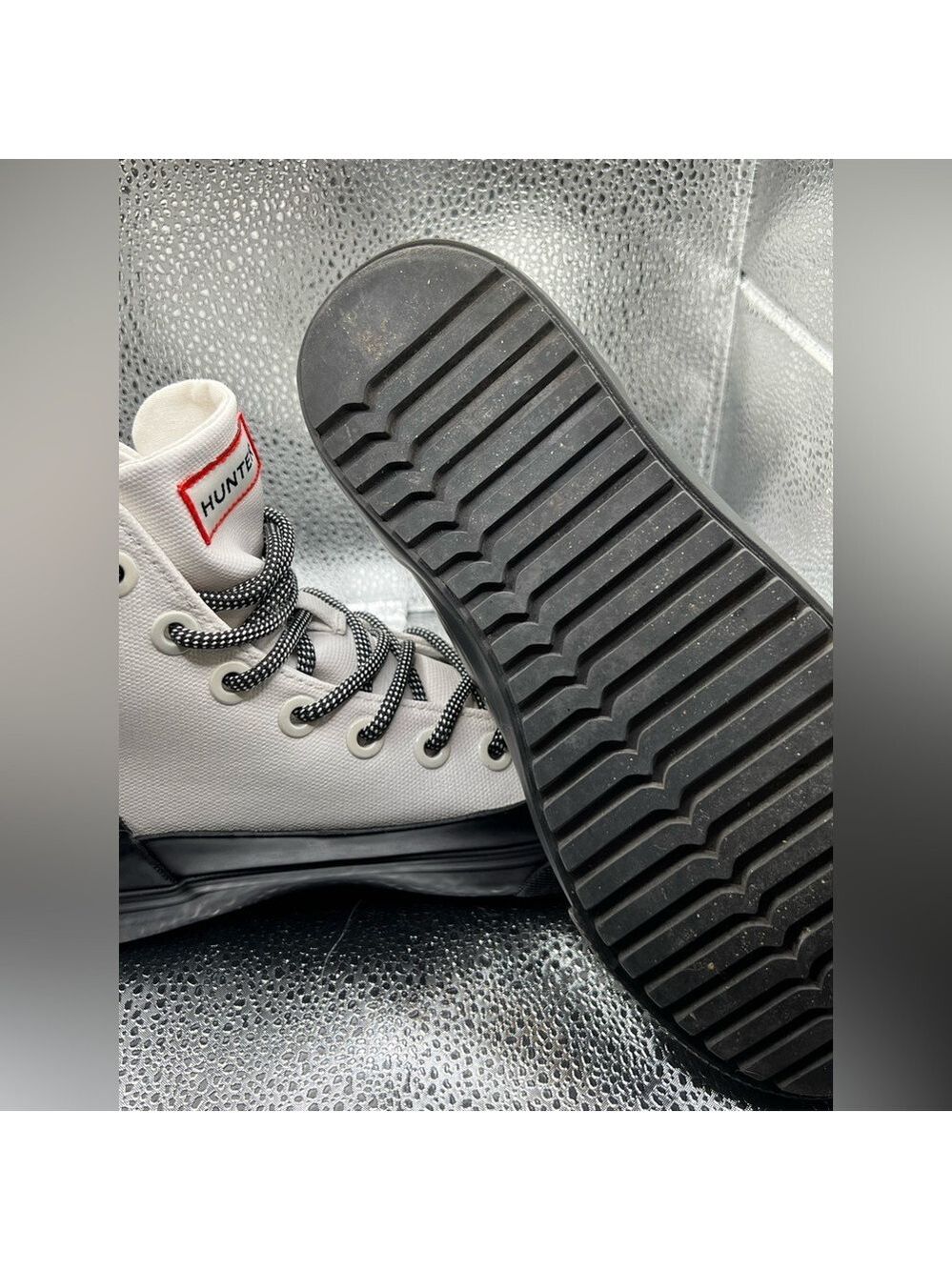 🎉HP🎉Hunter White and Black High-Top Sneakers - Picture 7 of 8